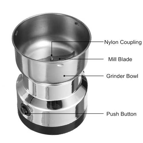 Electric Stainless Steel Home Grinding Milling Machine Coffee Bean Grinder Kitchen Tool