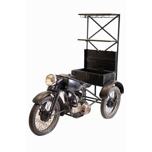 42" X 72" X 70" Black Tri-Motorcycle Bar