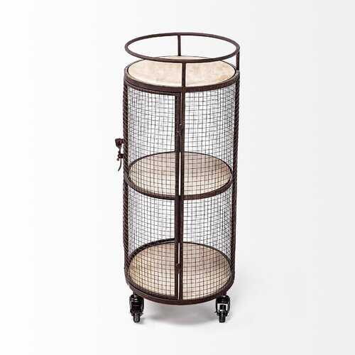 Rectangular Black And Gold Metal With Mirror Glass Shelves Bar Cart