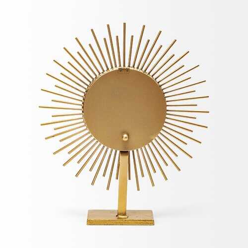 Cyclider Black Metal With Two Wooden Shelves Bar Cart