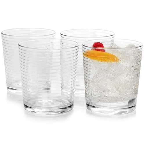 Pasabahce Doro 4 Piece 7 Ounce Juice Glass Set in Clear Glass