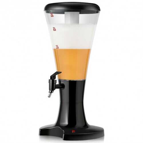 3L Draft Beer Tower Dispenser with LED Lights