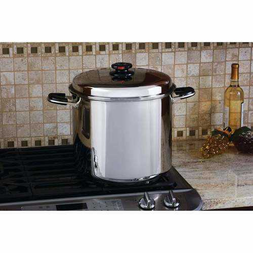 24qt 12-Element ''Waterless'' Stockpot with Deep Steamer Basket